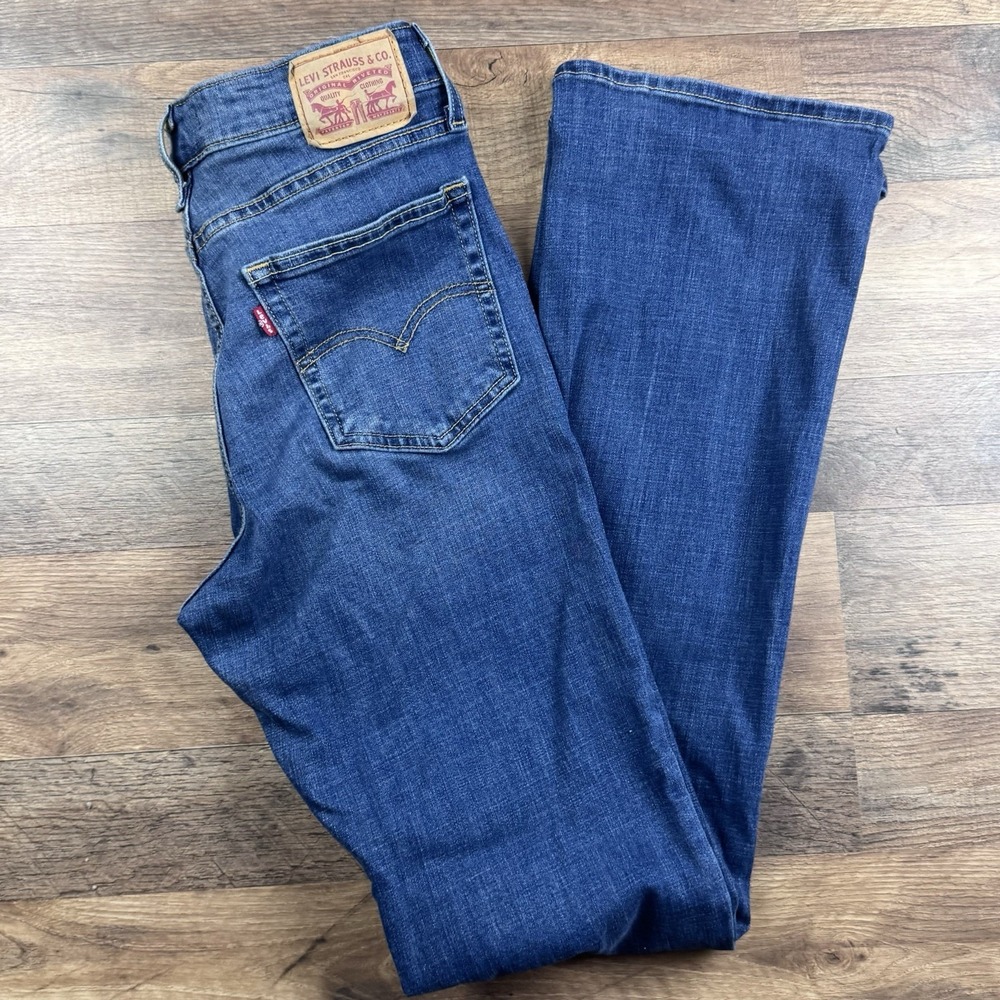 Levi's Women's 725 Blue Medium Wash High Rise Bootcut Denim Jeans Size 29x34